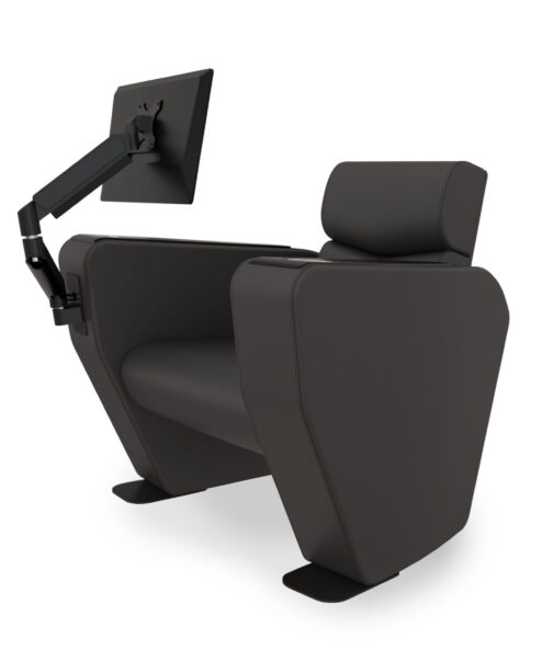 Magneto Screen armchair, black upholstery