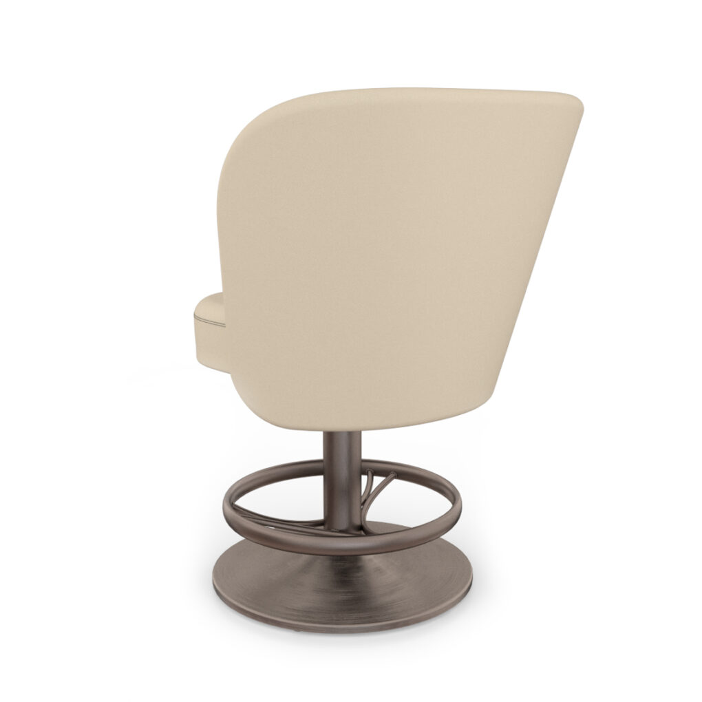 Moon slot chair with conic base