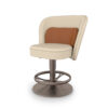 Moon slot chair with conic base