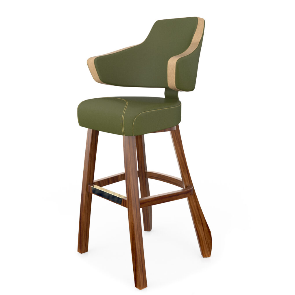 Pegaso Inspector chair with four wooden legs