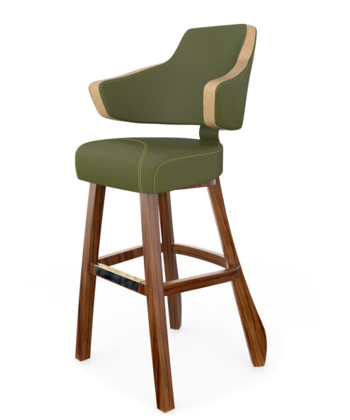 Pegaso Inspector chair with four wooden legs