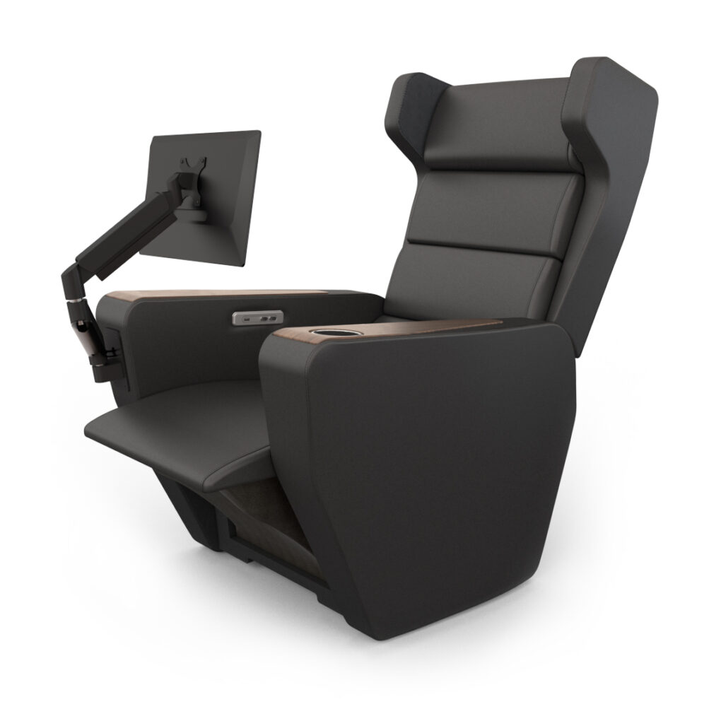 Magneto Screen XL armchair USB connection charger, speakers, 21 inches touch screen and wheels