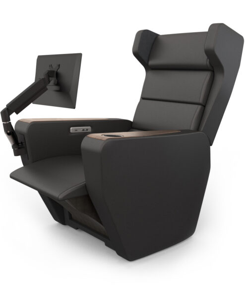 Magneto Screen XL armchair USB connection charger, speakers, 21 inches touch screen and wheels